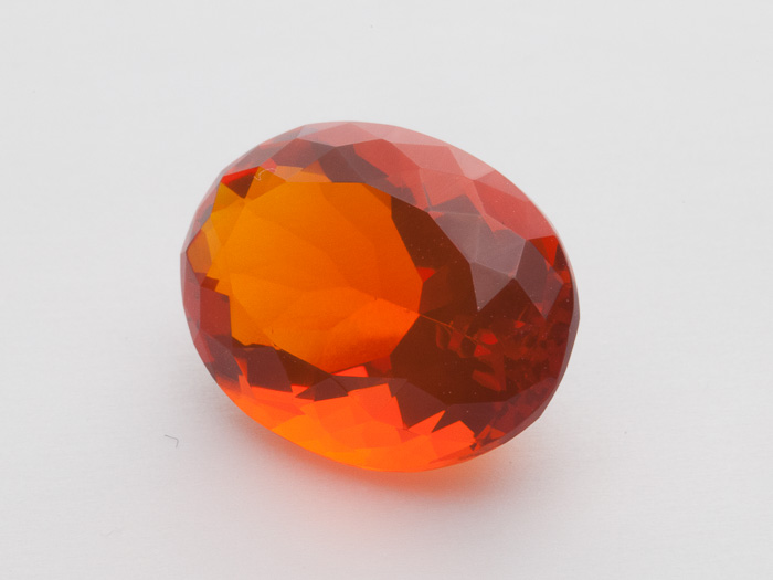 6.1ct Faceted Orange Oval Mexican Fire Opal (MO202) - Gems ...